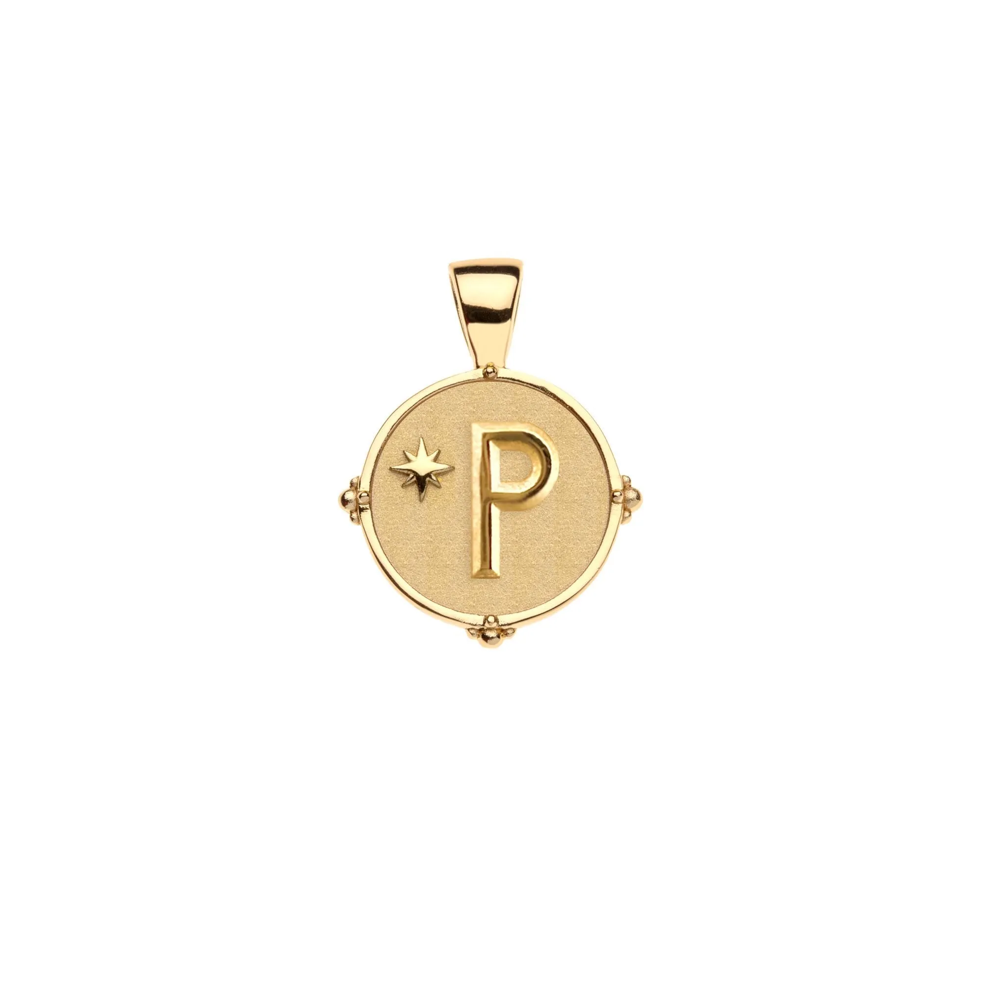 JW Letter Coin Pendant