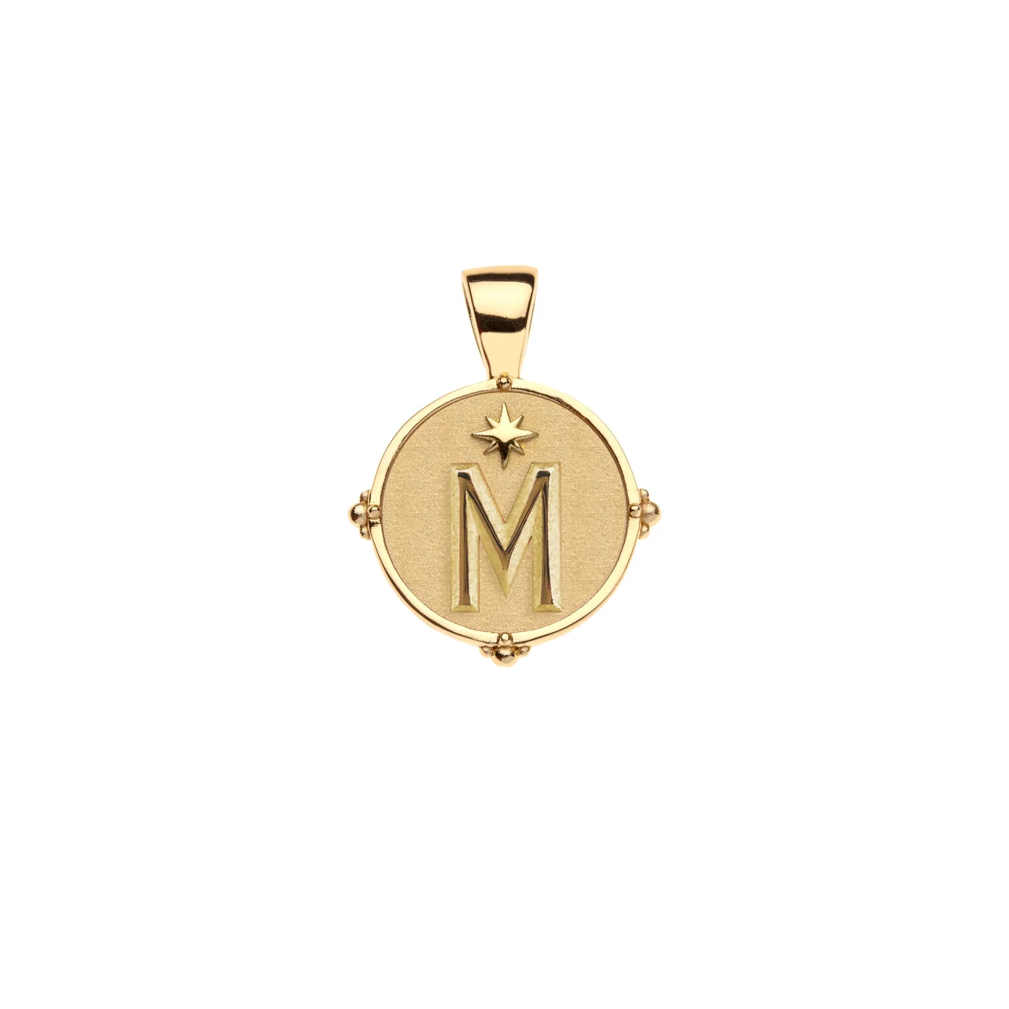 JW Letter Coin Pendant