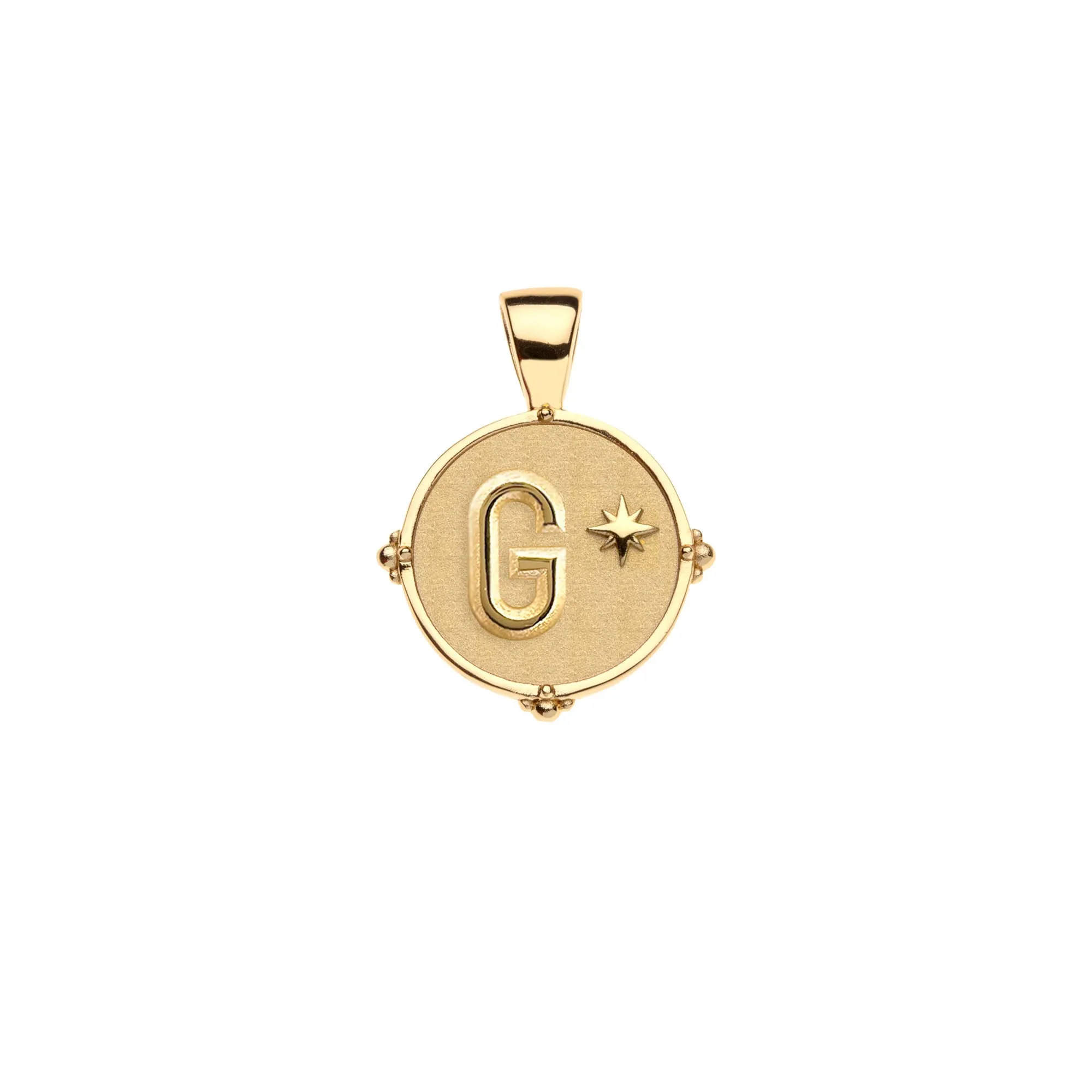 JW Letter Coin Pendant