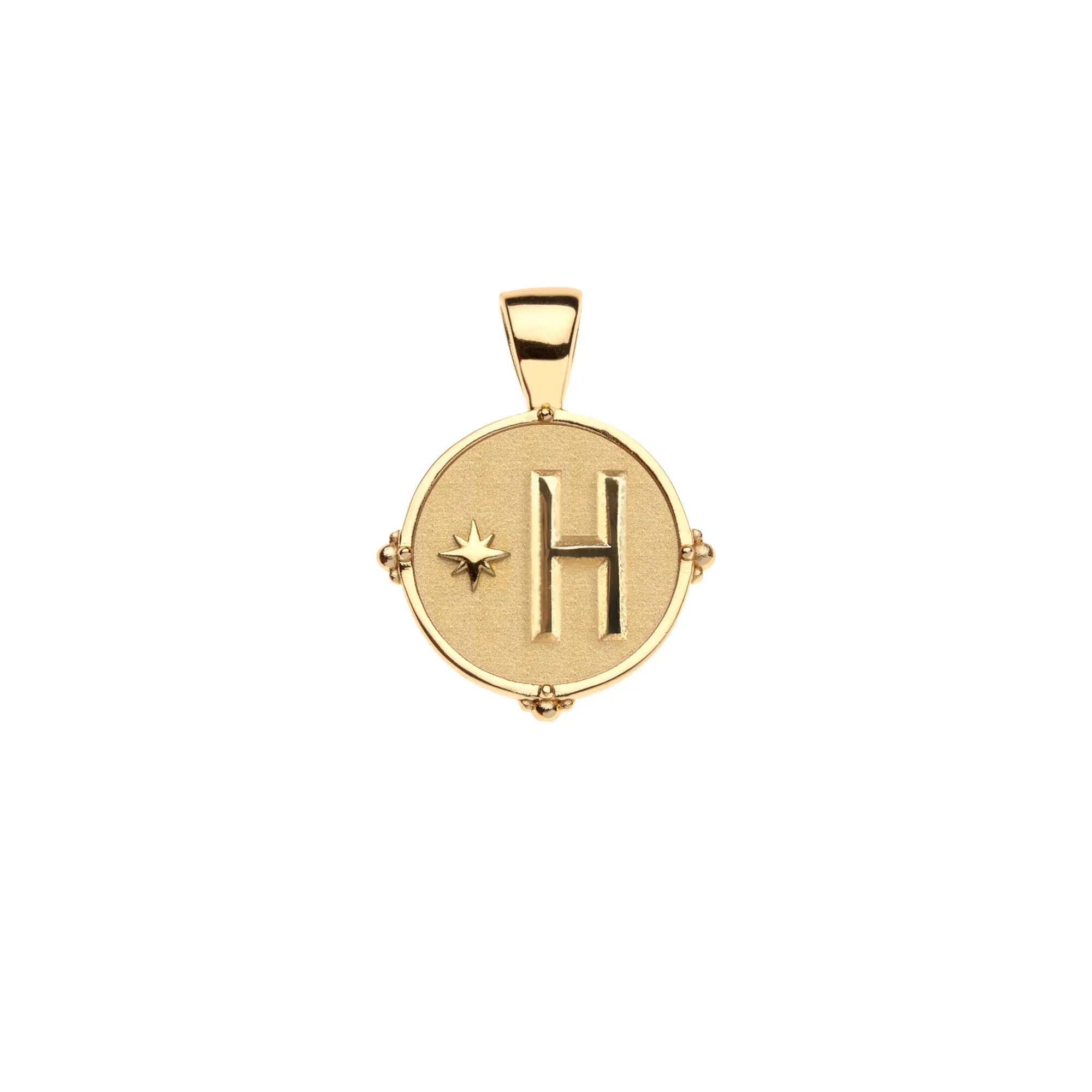 JW Letter Coin Pendant