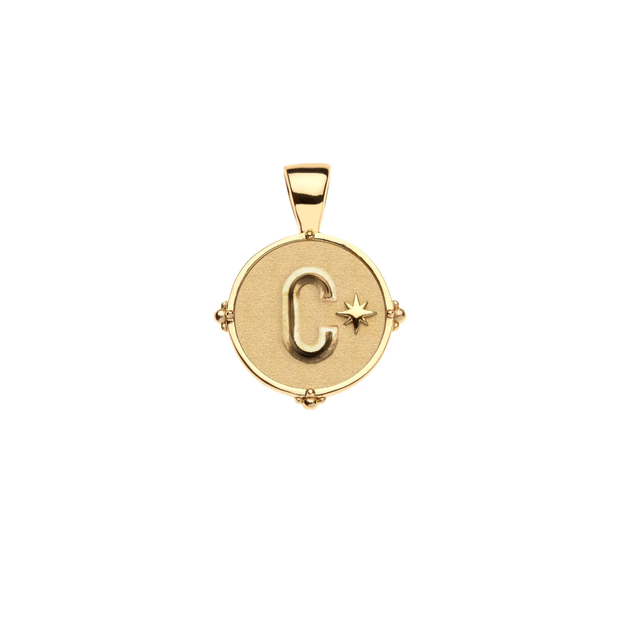 JW Letter Coin Pendant