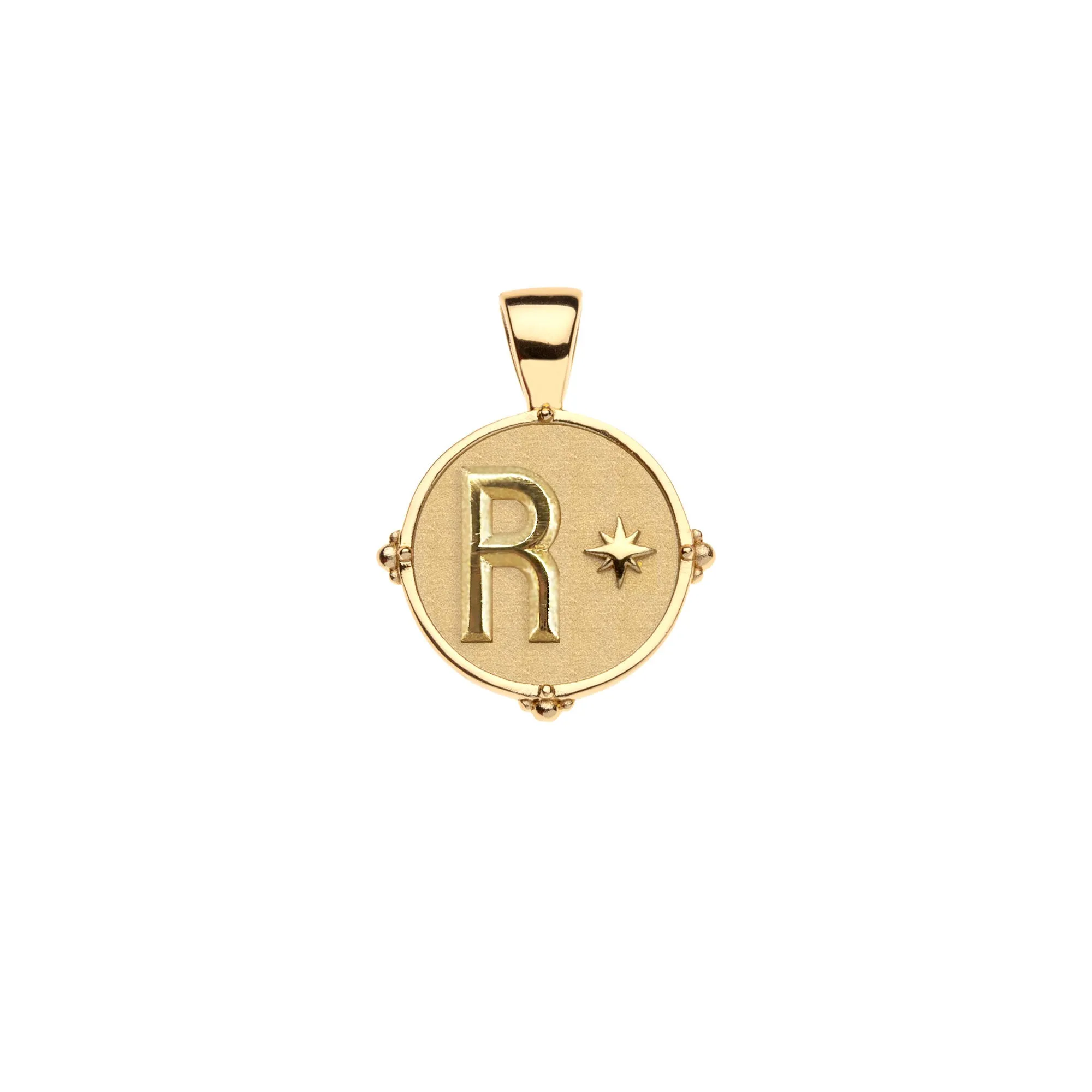 JW Letter Coin Pendant