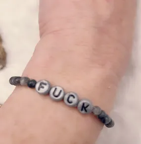 Larvikite “Fuck” Bracelet