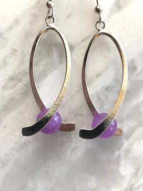 Lavender Jade Earrings