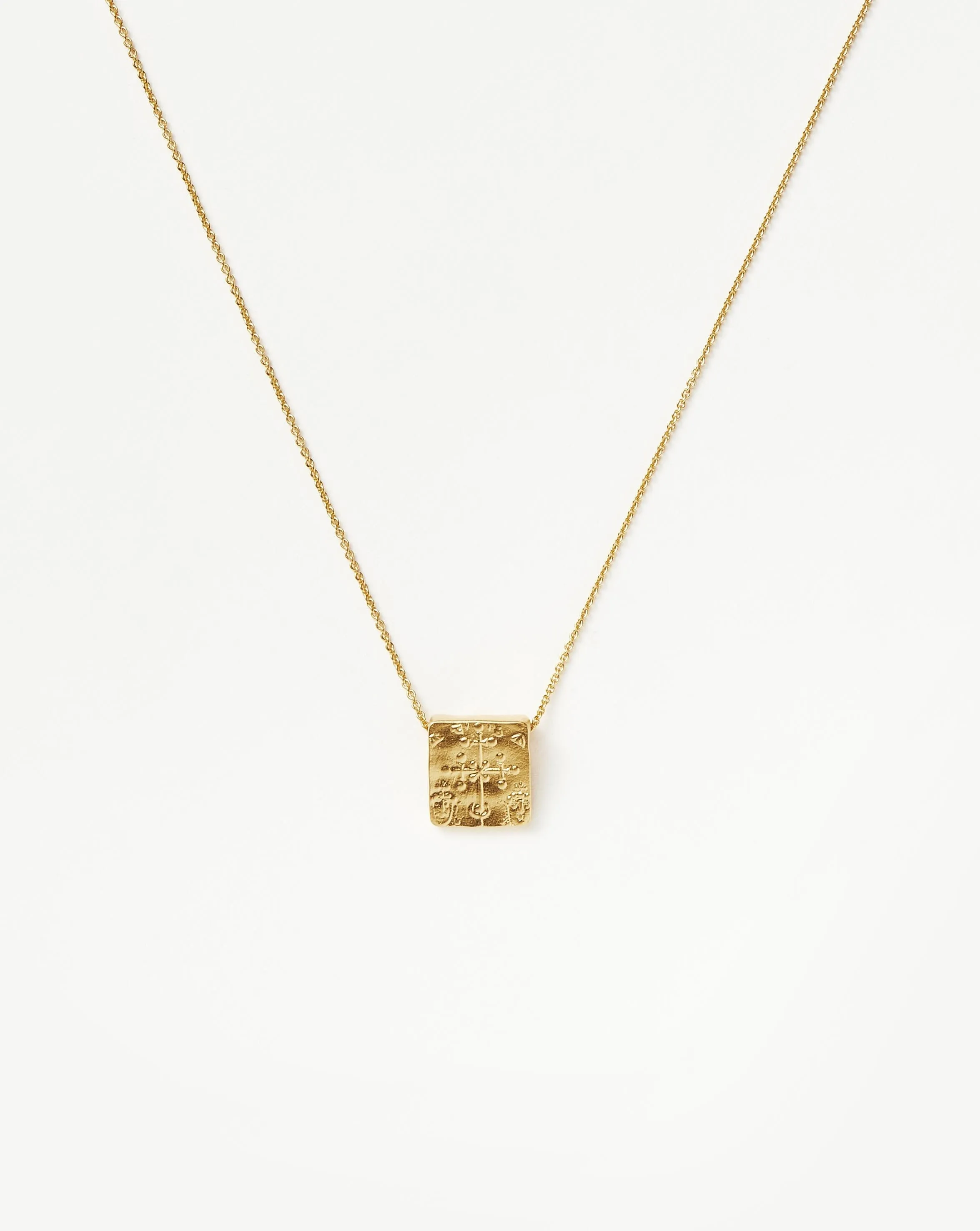 Lucy Williams Byzantine Square Coin Pendant Necklace | 18ct Gold Plated Vermeil