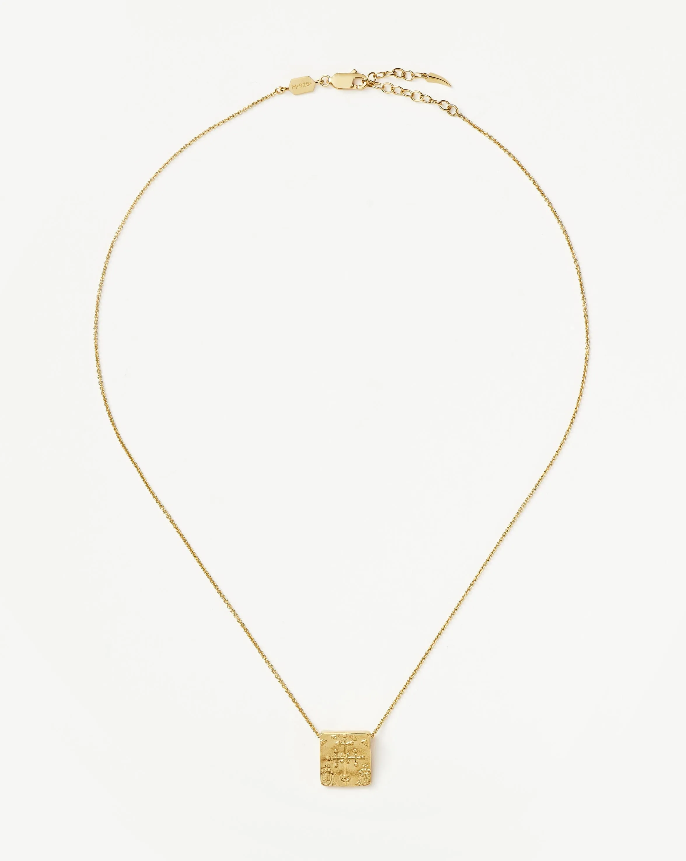 Lucy Williams Byzantine Square Coin Pendant Necklace | 18ct Gold Plated Vermeil