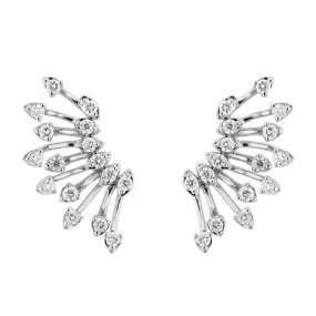 Luminus Ear Climber Earrings in White Gold