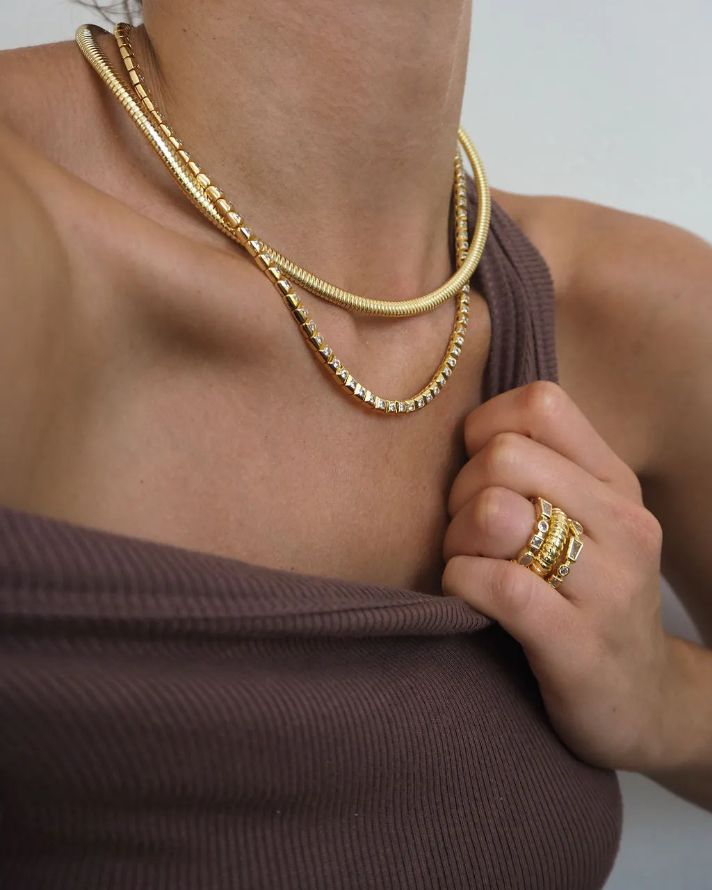 Mini Flex Snake Chain Necklace- Gold