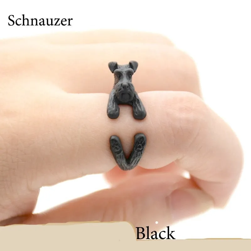 Miniature Schnauzer Dog Wrap Adjustable Ring