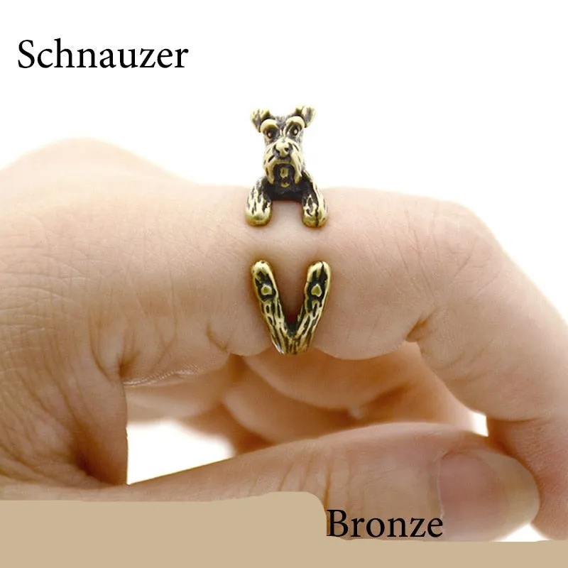 Miniature Schnauzer Dog Wrap Adjustable Ring