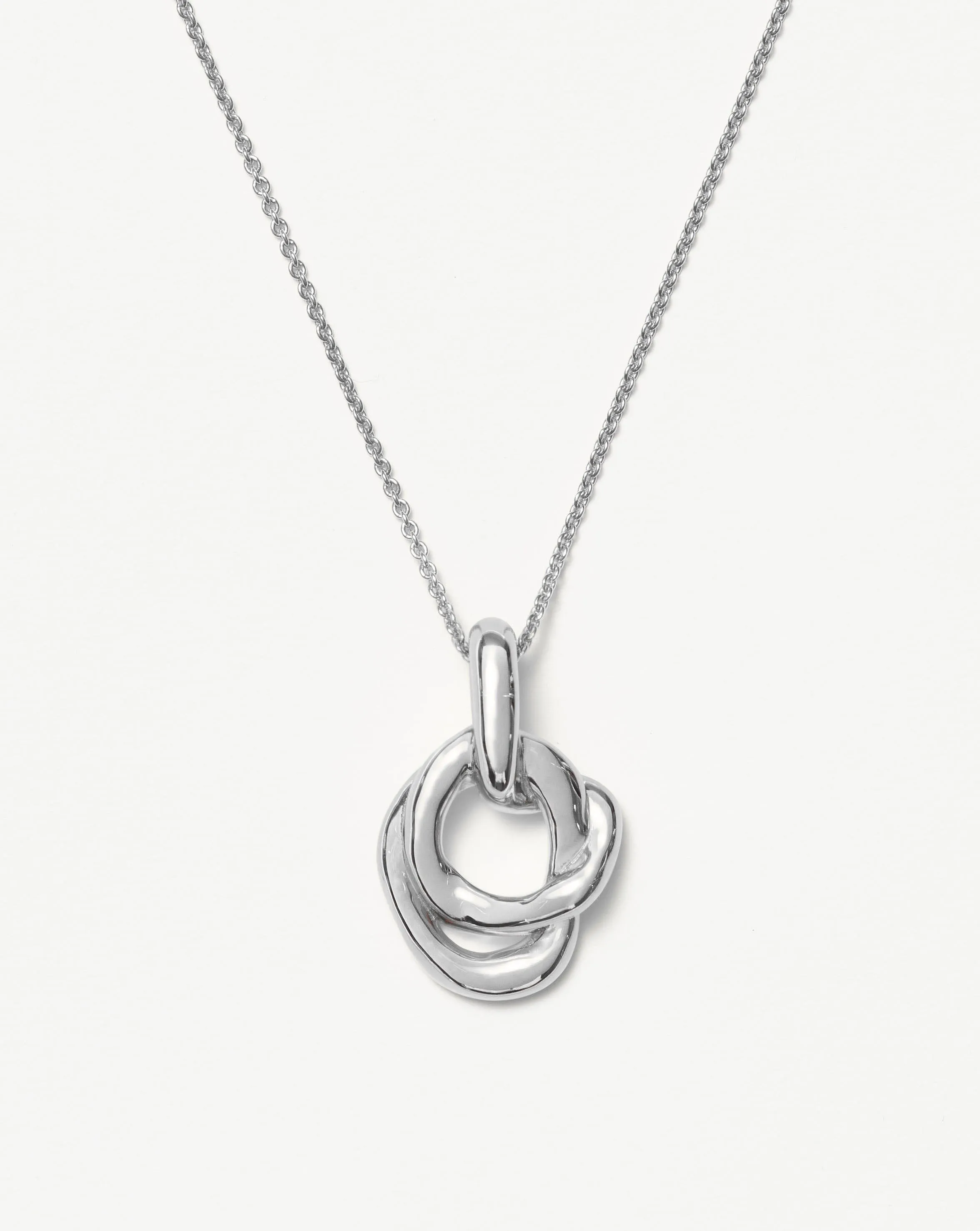 Molten Twisted Double Pendant Necklace