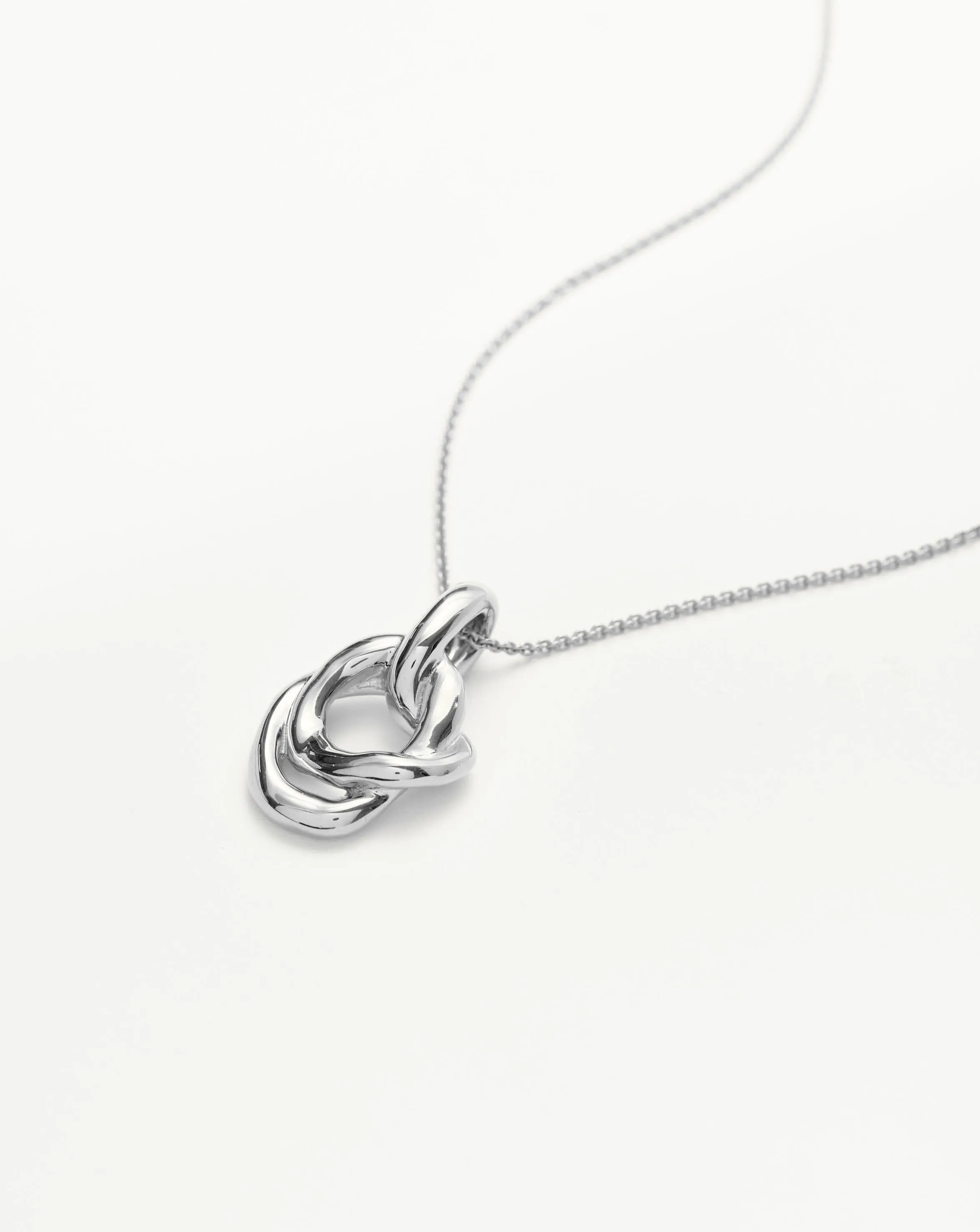 Molten Twisted Double Pendant Necklace