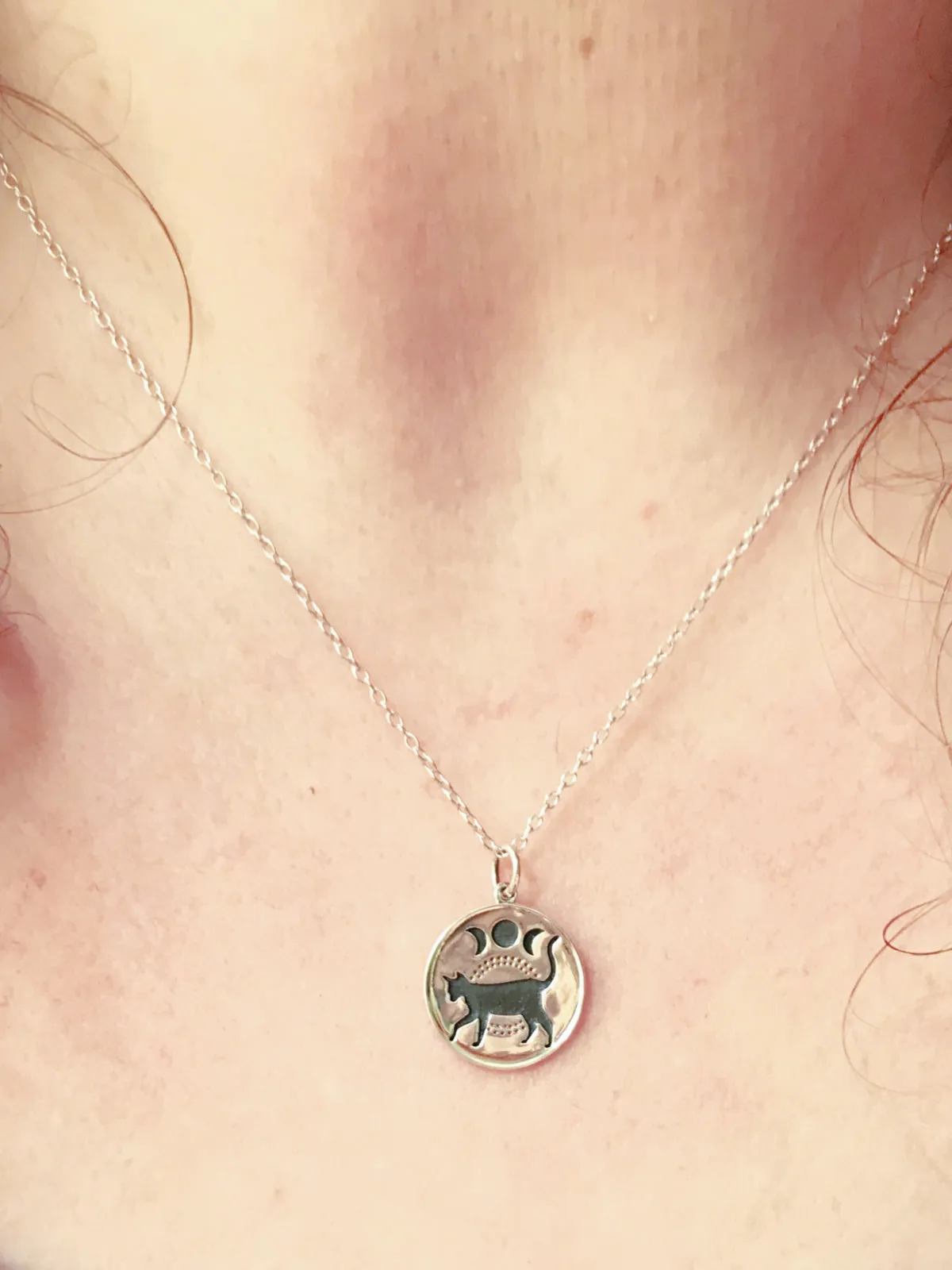 Moon Phase Cat Necklace