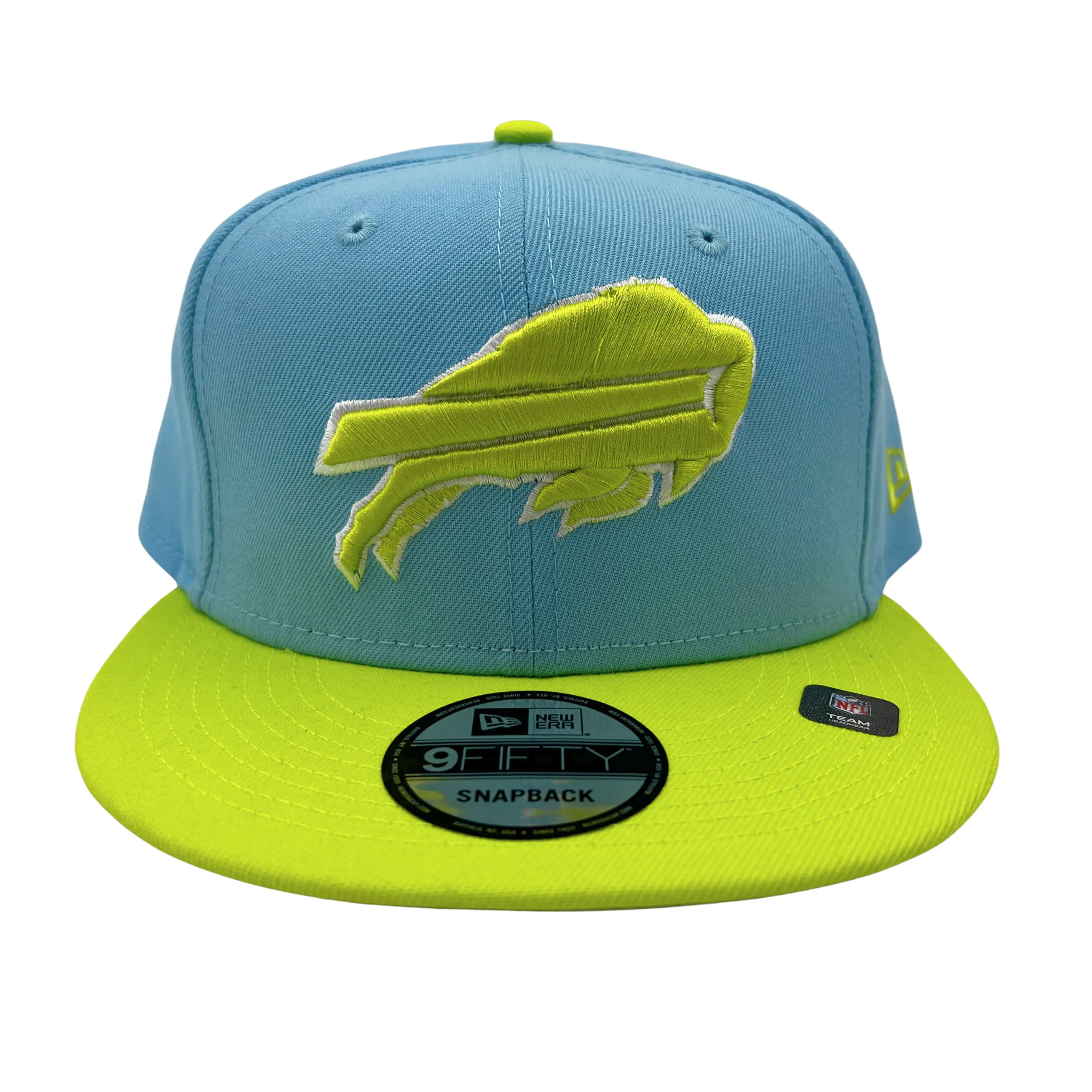 New Era Bills 9Fifty Light Blue & Lime 2023 Colorpack Snapback Hat