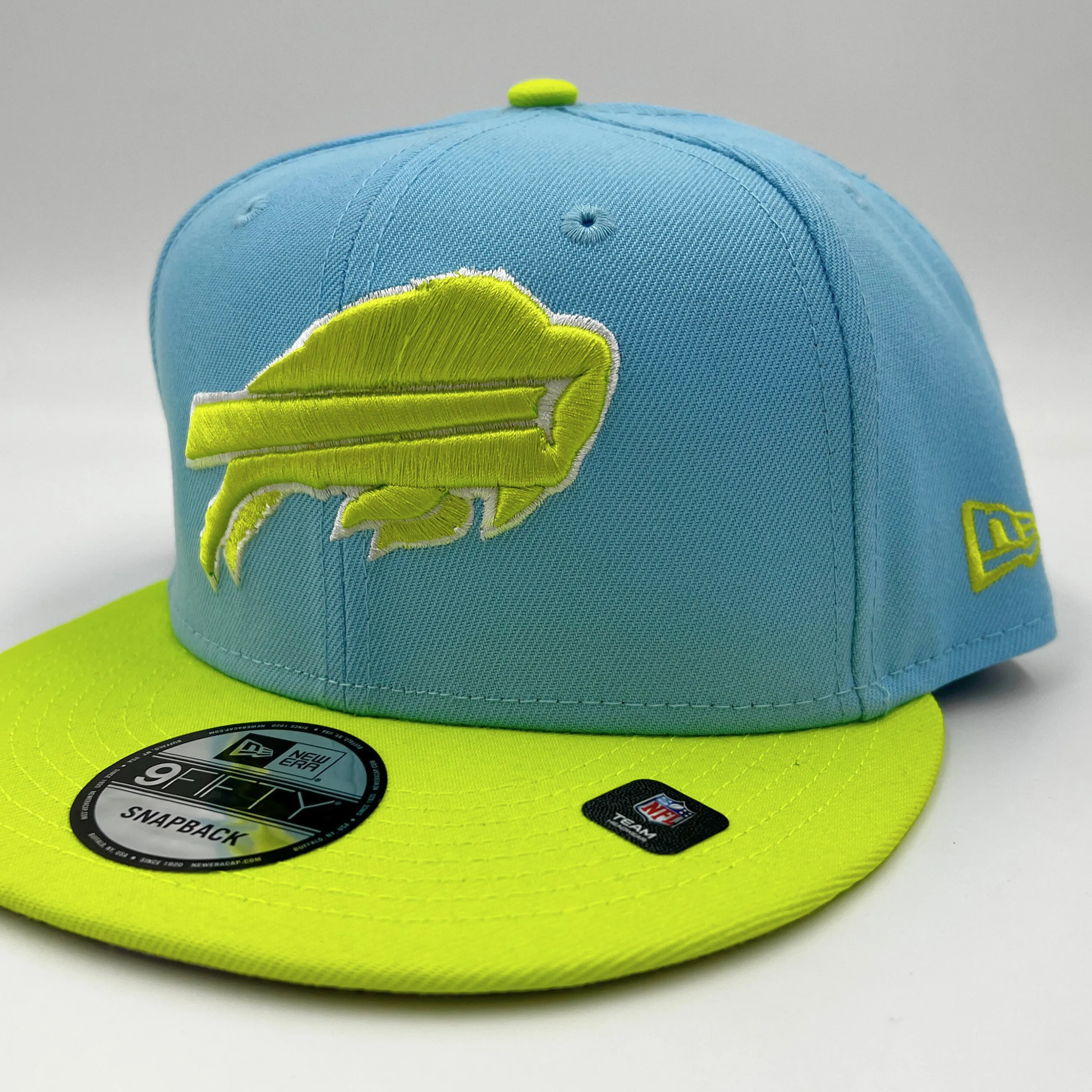 New Era Bills 9Fifty Light Blue & Lime 2023 Colorpack Snapback Hat