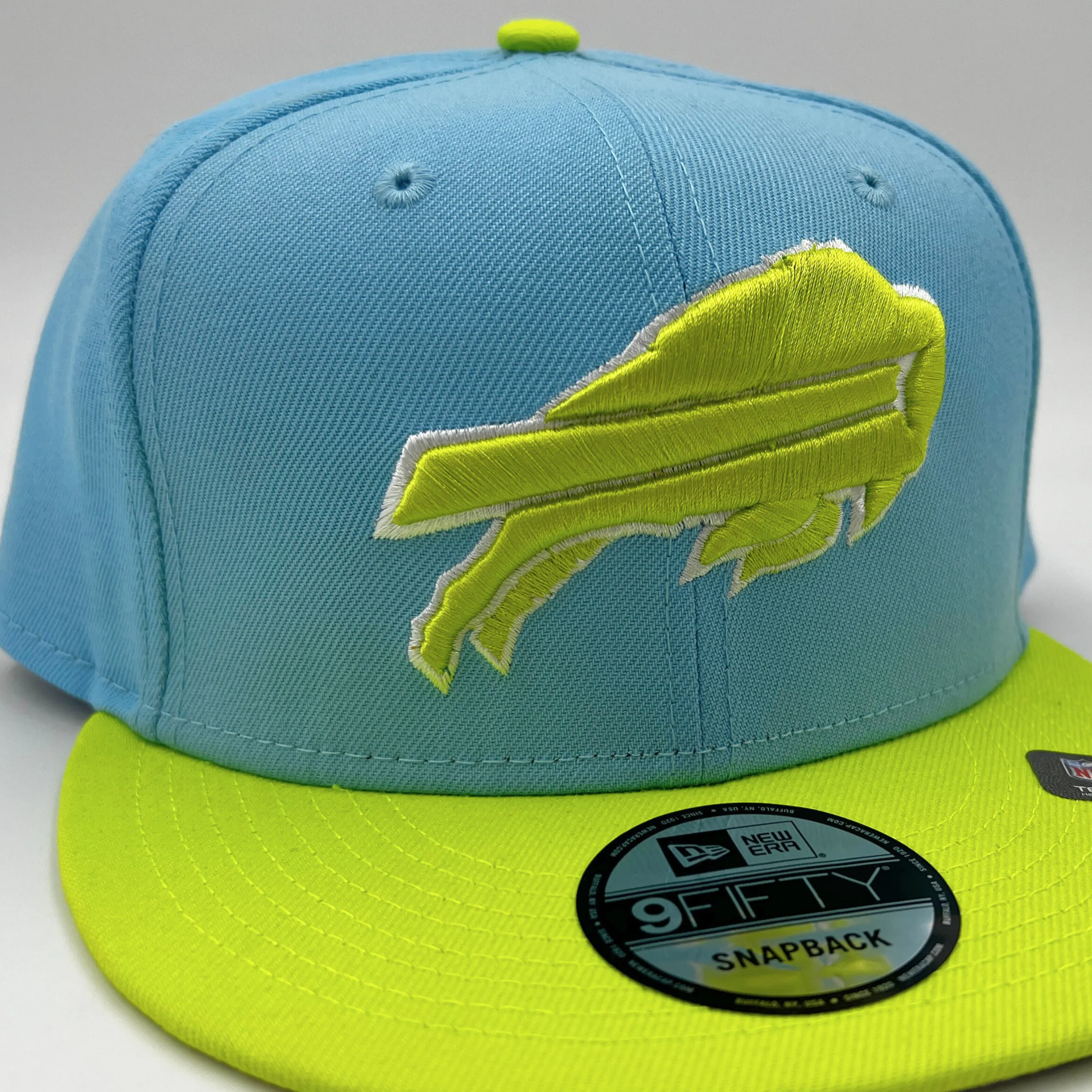 New Era Bills 9Fifty Light Blue & Lime 2023 Colorpack Snapback Hat