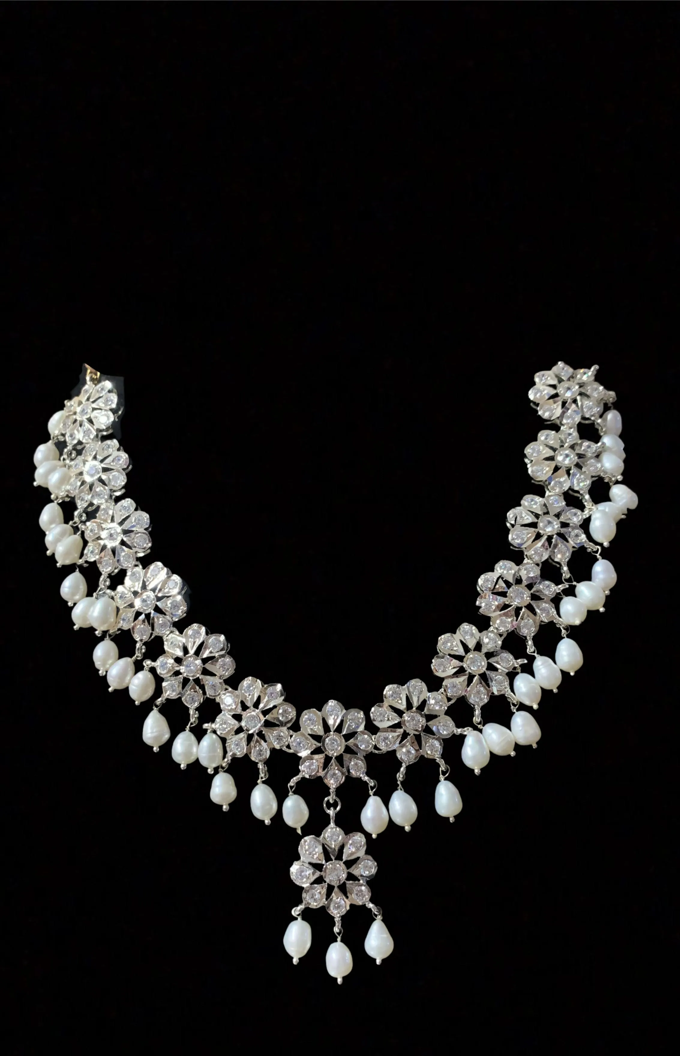 NS211 Malavika necklace set in fresh water pearls (SHIPS IN 4 WEEKS )