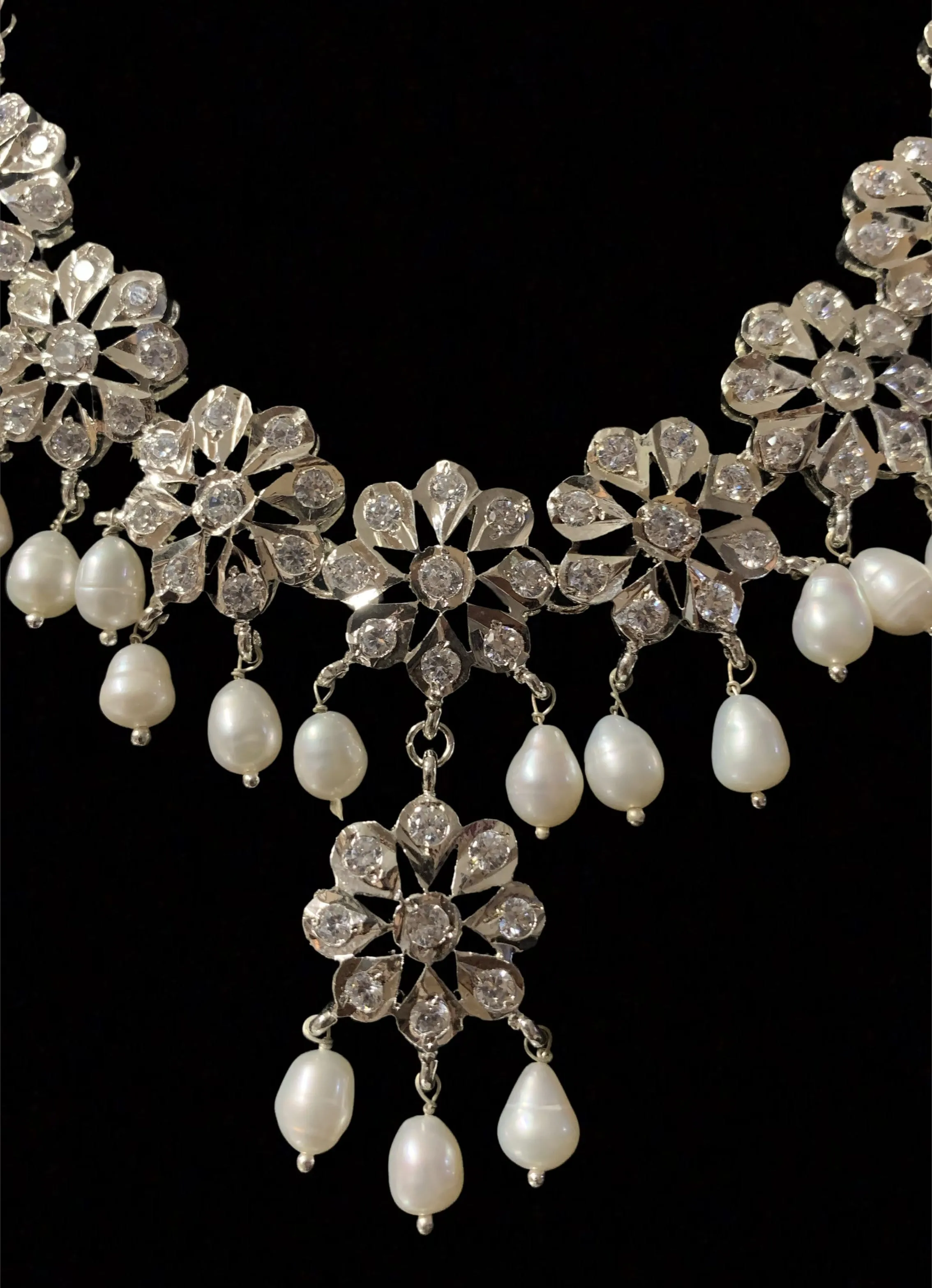 NS211 Malavika necklace set in fresh water pearls (SHIPS IN 4 WEEKS )