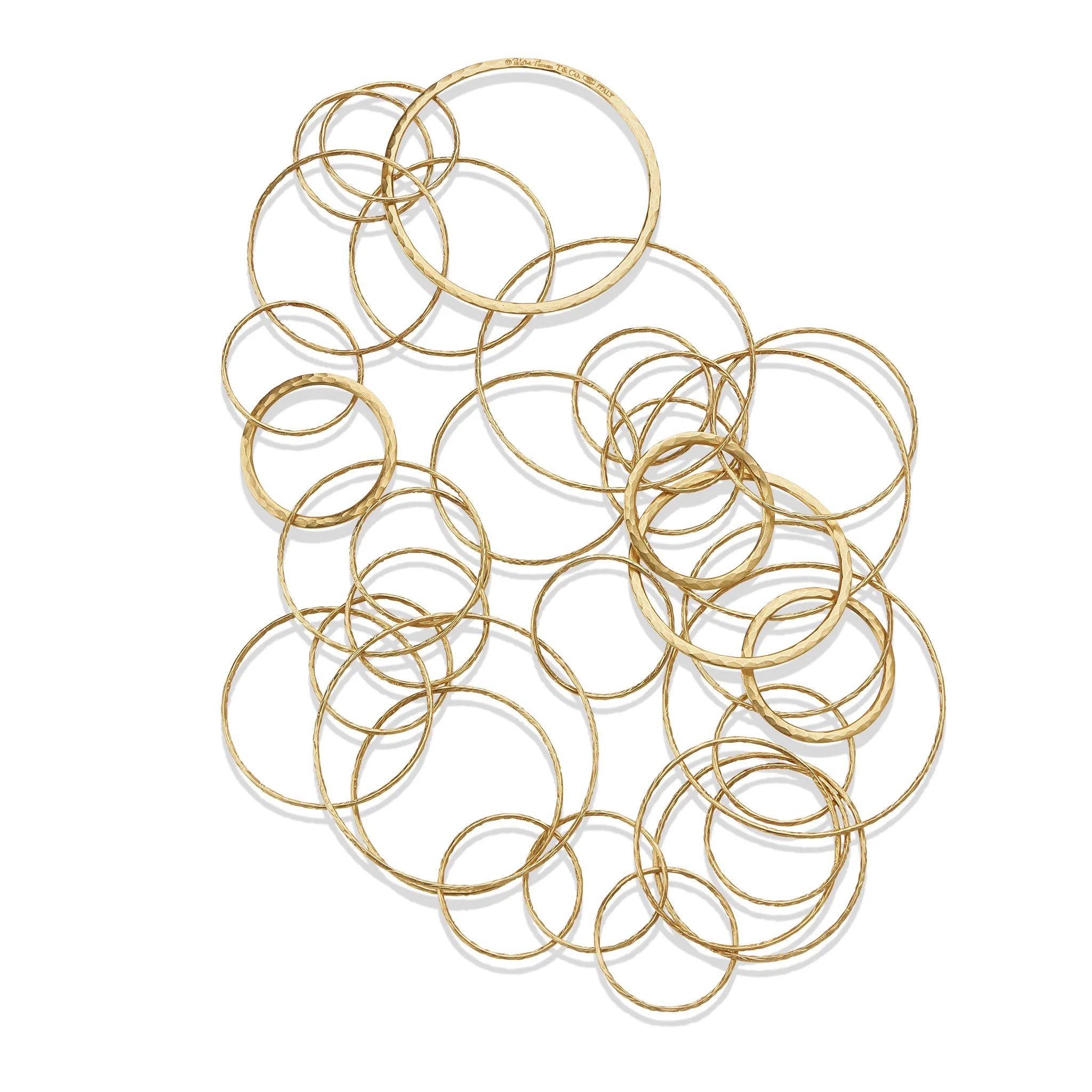 Paloma Picasso Tiffany & Co. 18K Gold Hammered "Circles" Necklace