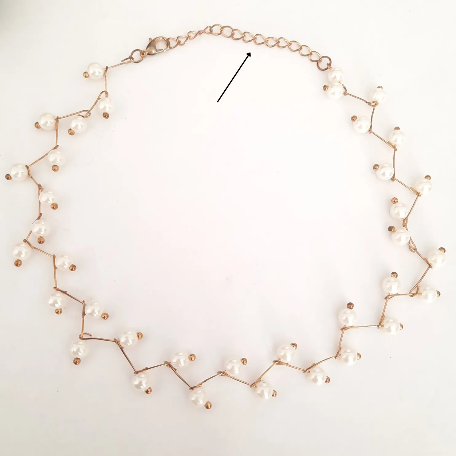 Pearl Bar Gold Choker - Sample