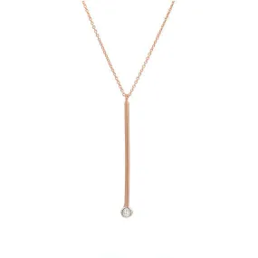 Pendulum Rose Gold Diamond Pendant Necklace