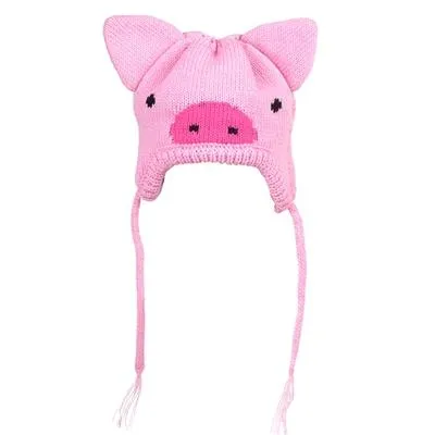 Pig Wool Beanie Dog Hat