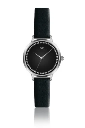 Pippa Black Leather Watch