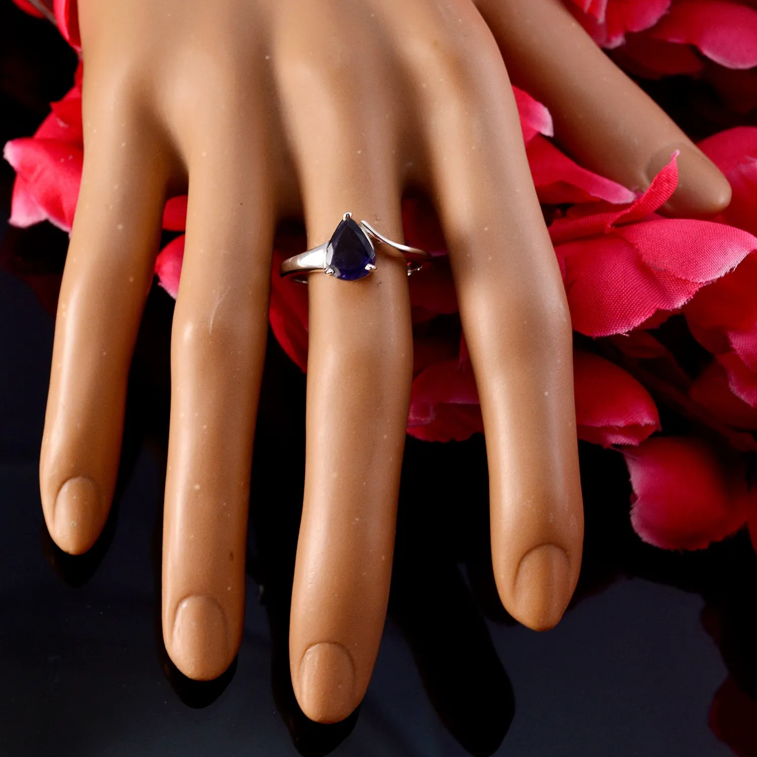 Pleasing Gemstone Iolite Sterling Silver Ring Online Jewelry Store