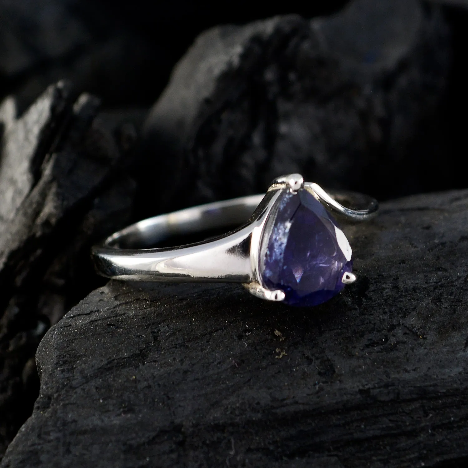 Pleasing Gemstone Iolite Sterling Silver Ring Online Jewelry Store