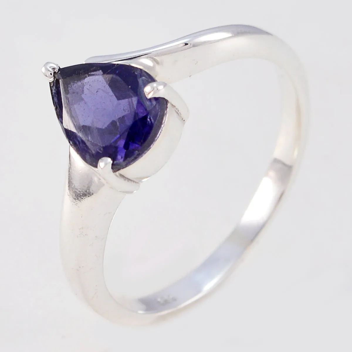 Pleasing Gemstone Iolite Sterling Silver Ring Online Jewelry Store