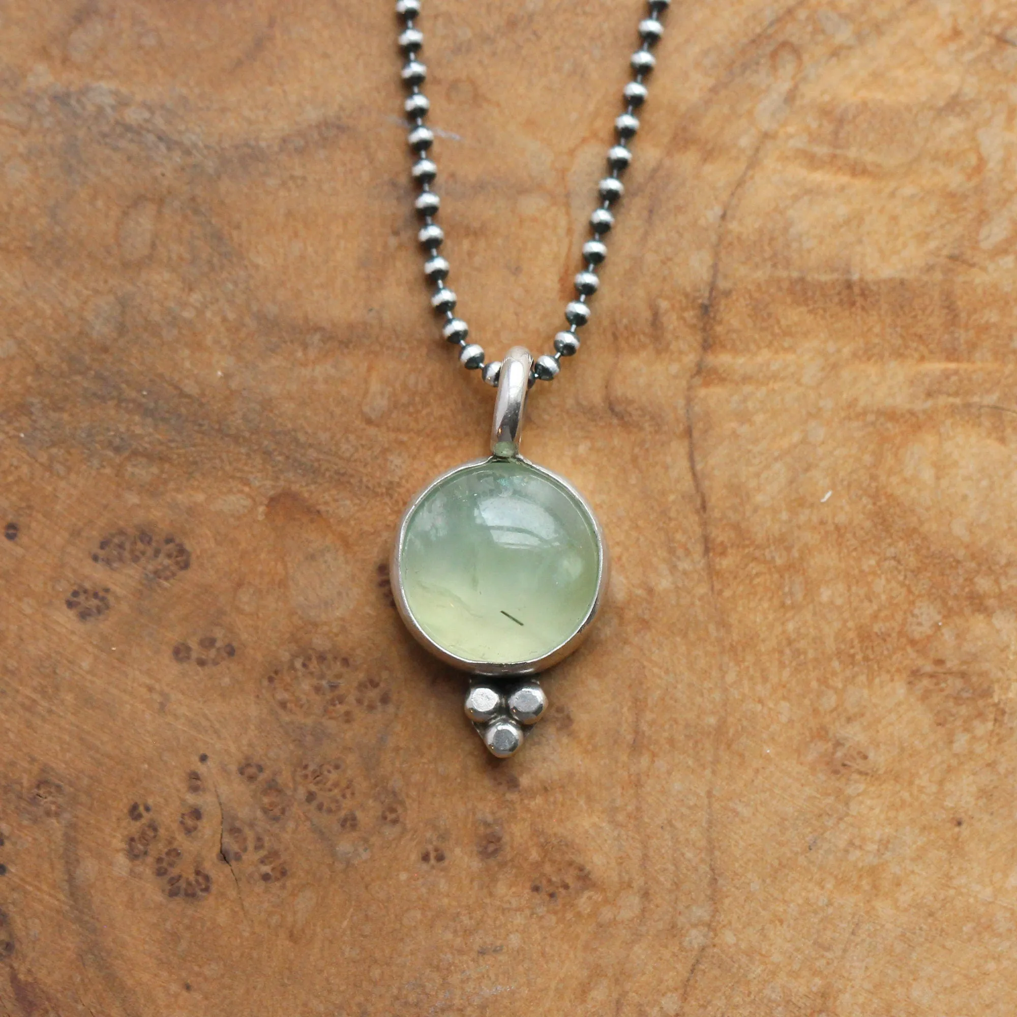 Prehnite 'lil Sweetheart Pendant - Green Prehnite Pendant - Prehnite Necklace - Prehnite Charm