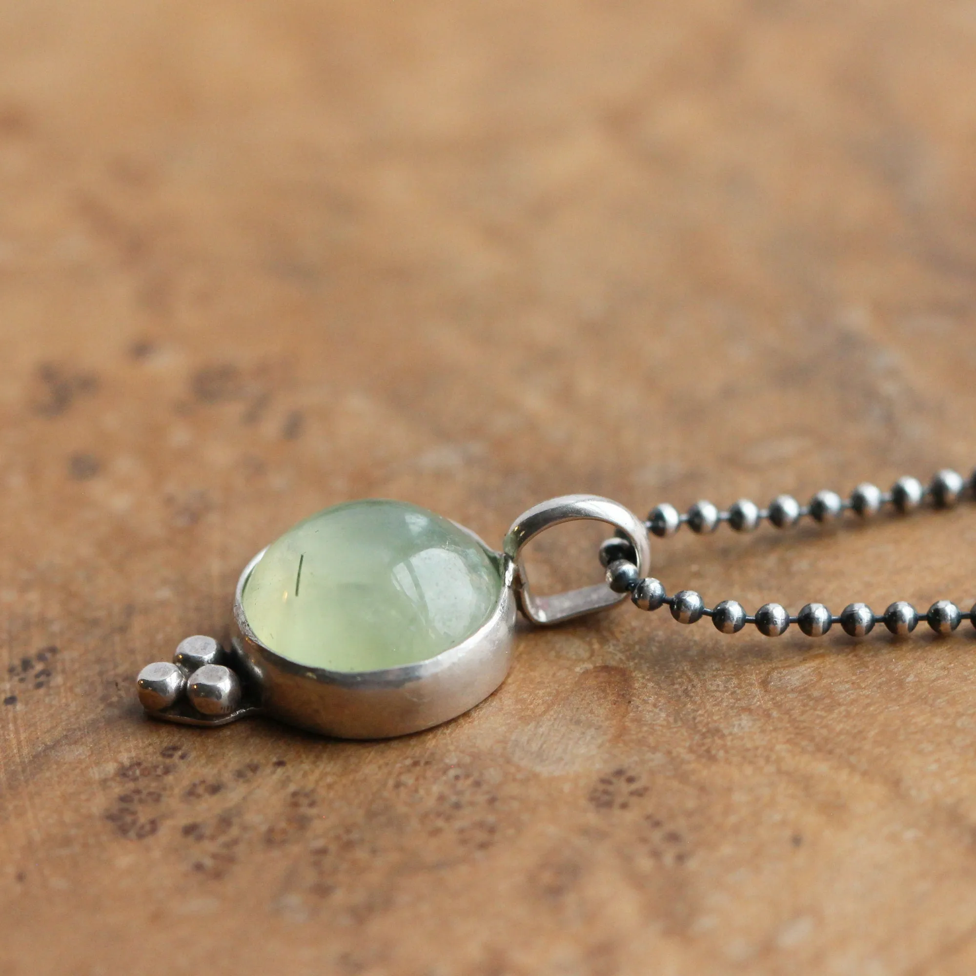 Prehnite 'lil Sweetheart Pendant - Green Prehnite Pendant - Prehnite Necklace - Prehnite Charm