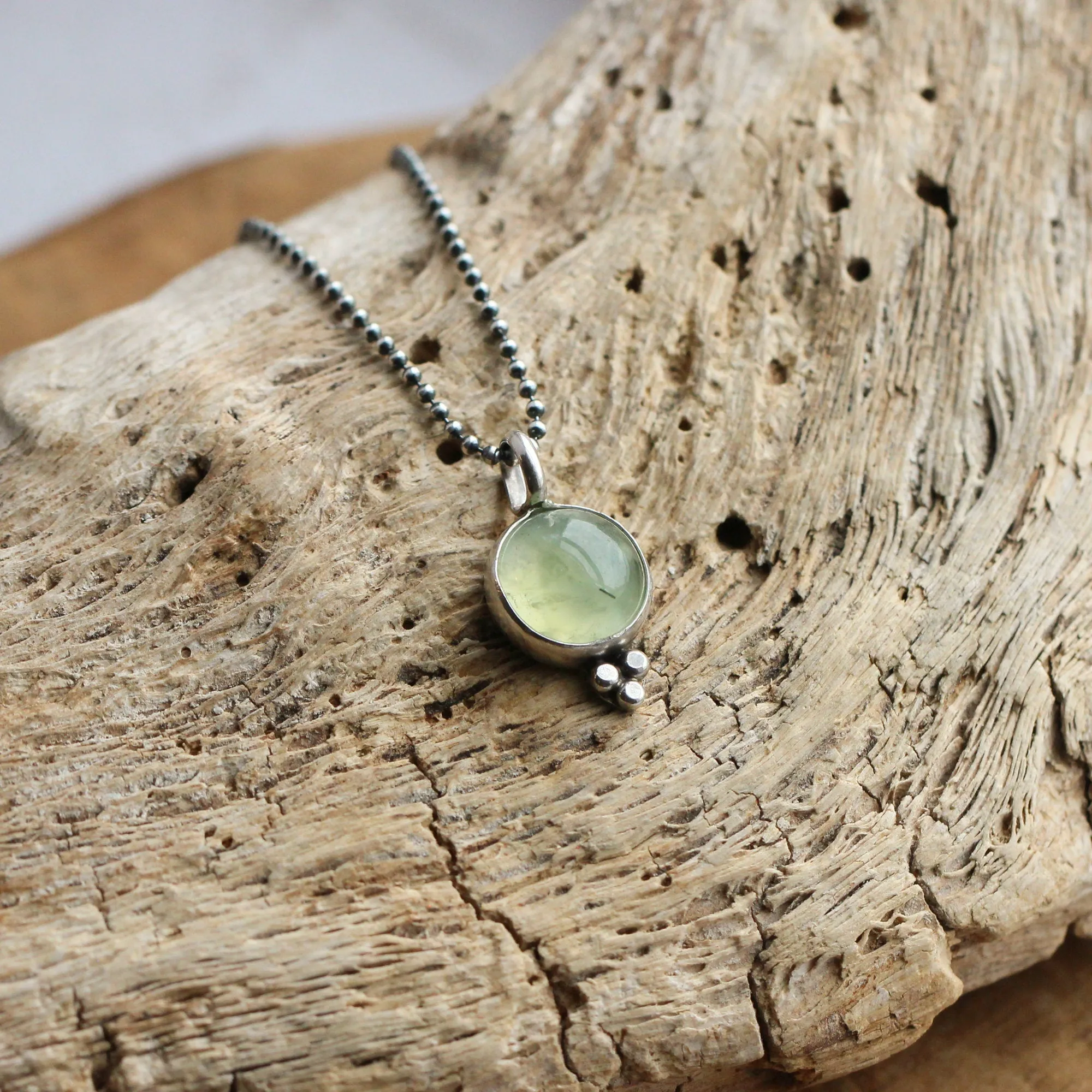 Prehnite 'lil Sweetheart Pendant - Green Prehnite Pendant - Prehnite Necklace - Prehnite Charm