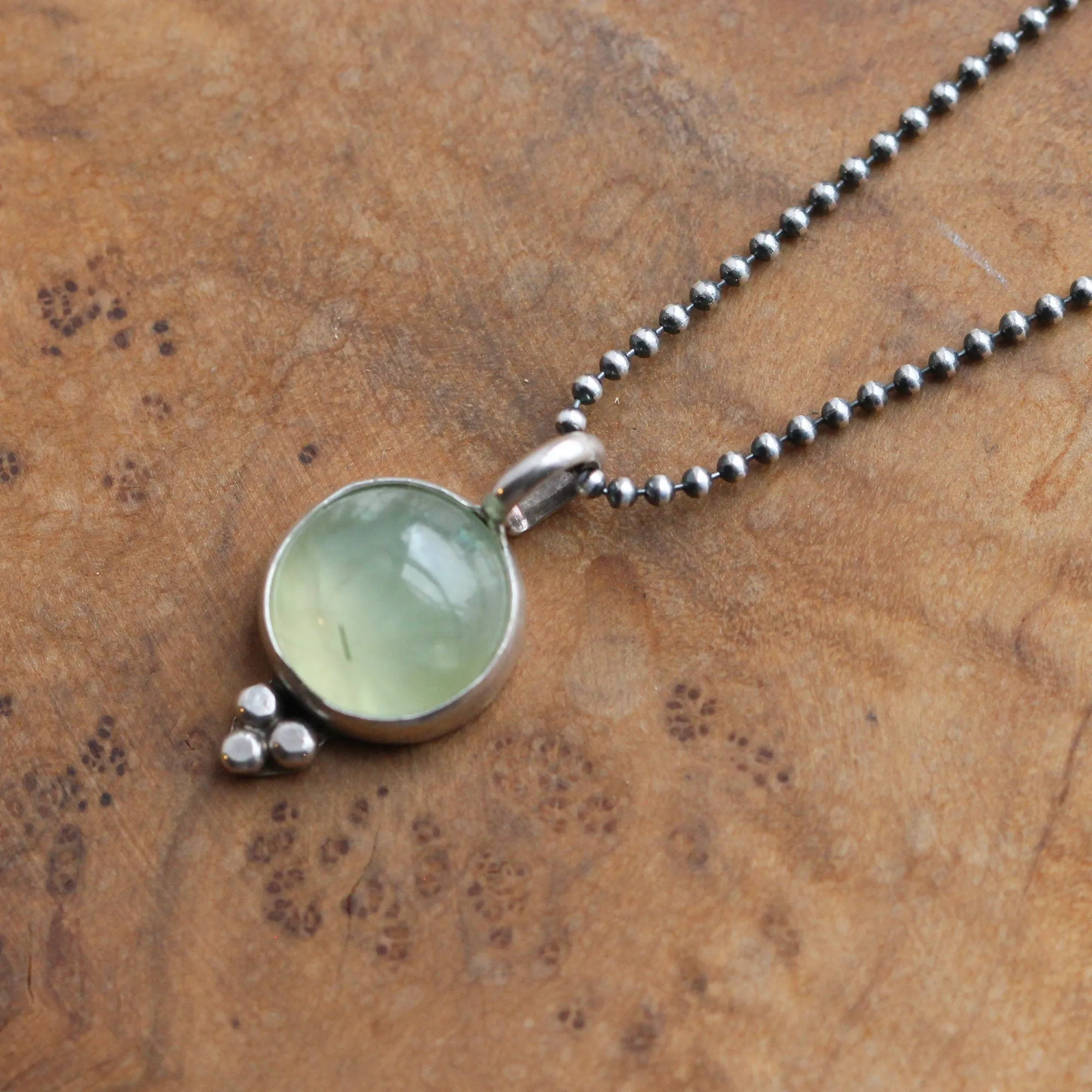 Prehnite 'lil Sweetheart Pendant - Green Prehnite Pendant - Prehnite Necklace - Prehnite Charm