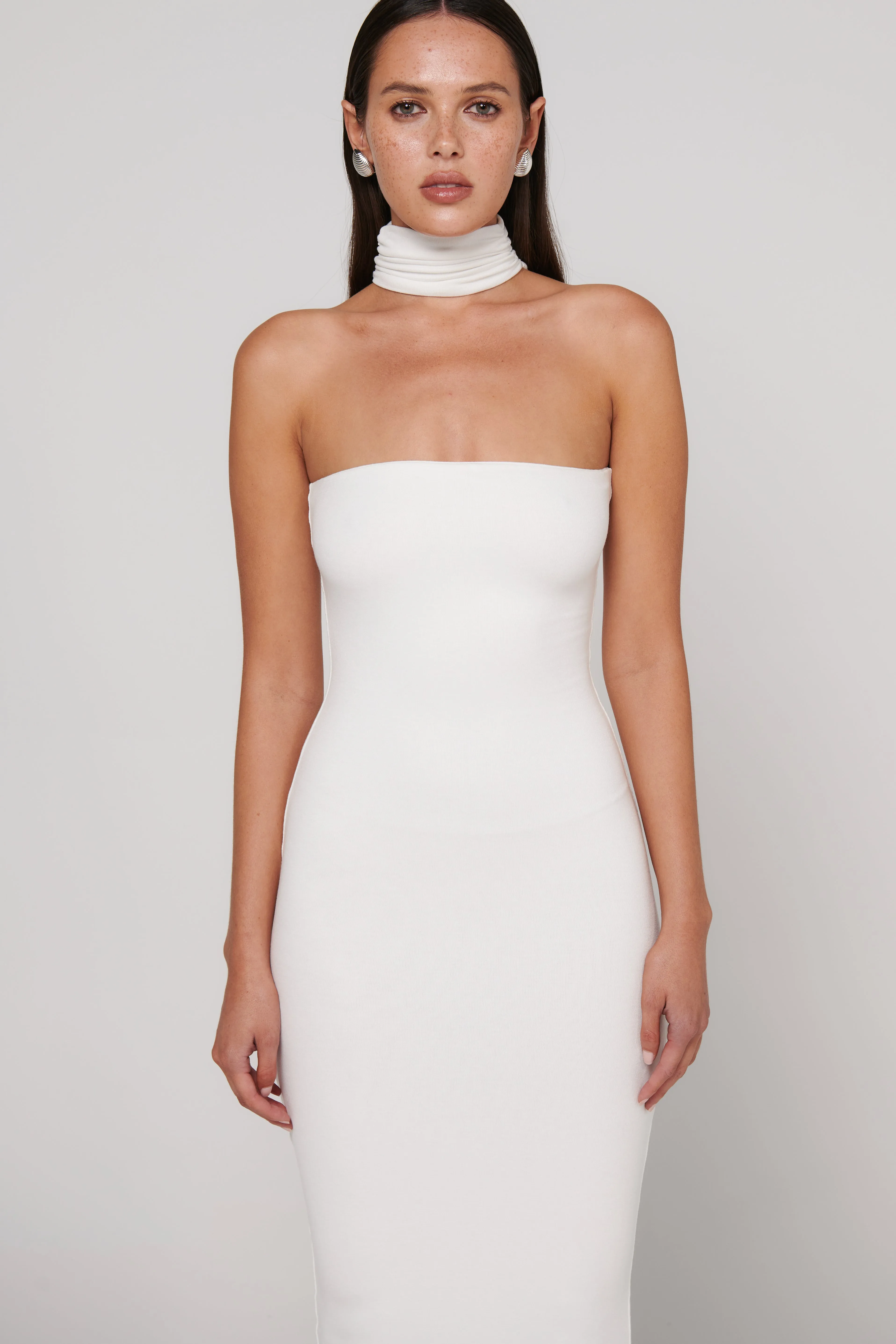 Raine Midi Dress - White