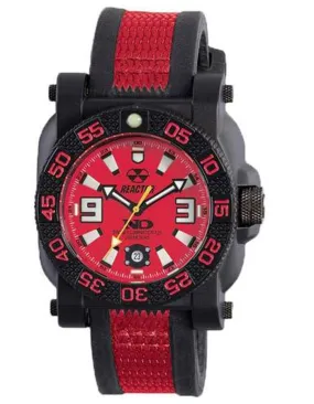 Reactor Mens Gryphon - Nitromid Polymer Case - Red Dial - Never Dark