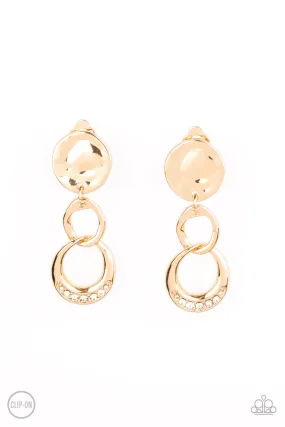 Reshaping Refinement Gold Clip-On-Earrings