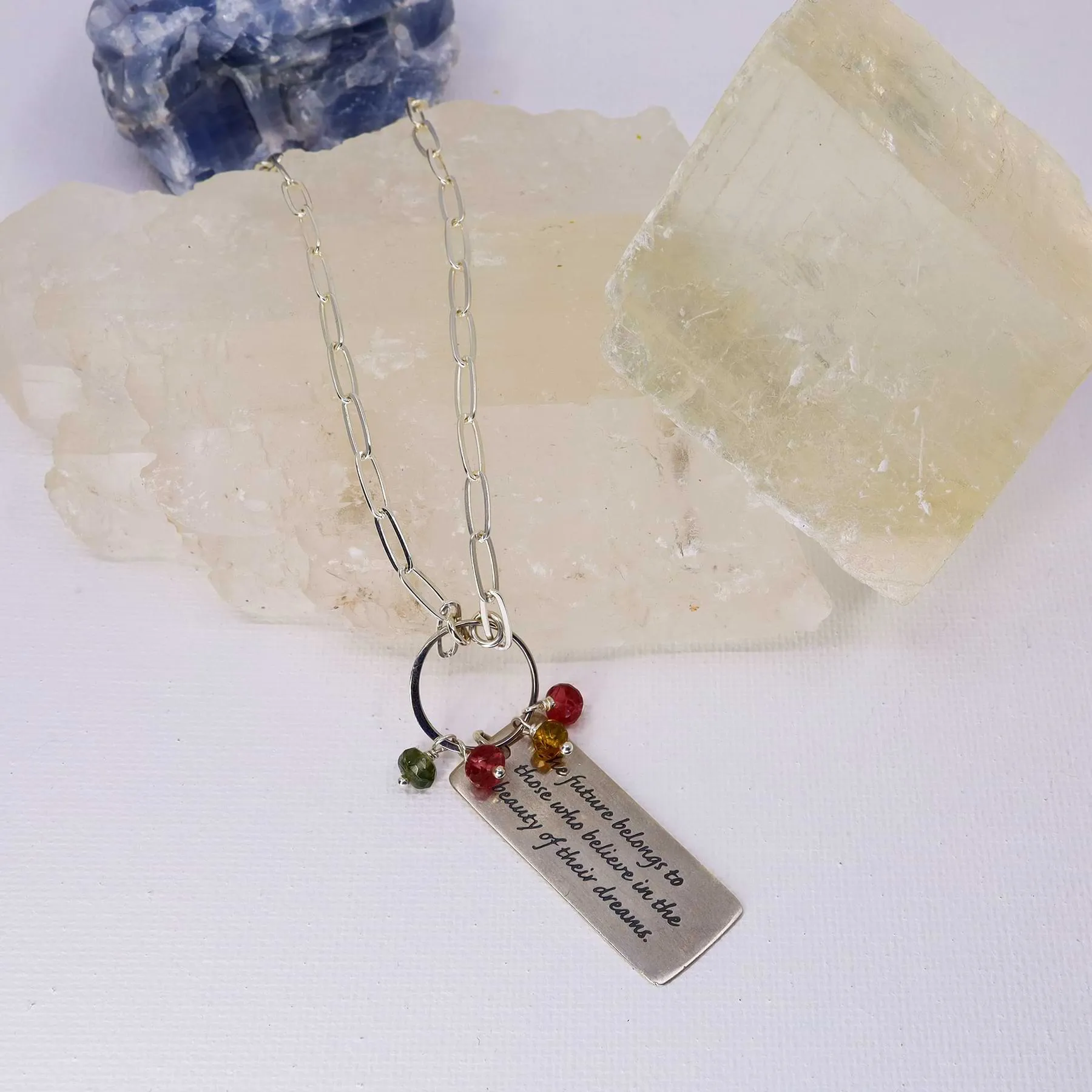 Resilient - Sterling Silver Inspirational Quote Necklace