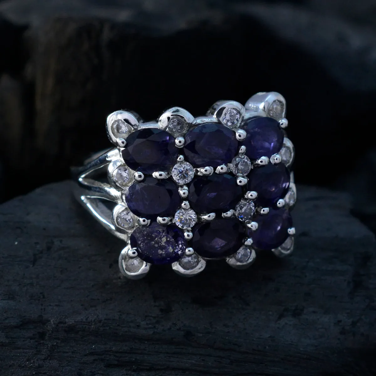 Riyo Aesthetic Gems Iolite 925 Sterling Silver Ring Napier Jewelry