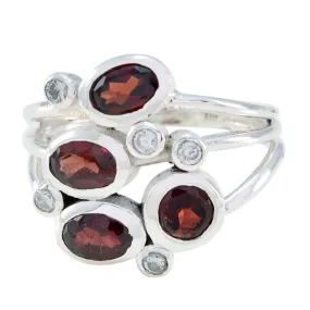 Riyo Bonnie Gem Garnet 925 Sterling Silver Rings Fantasy Jewelry Box