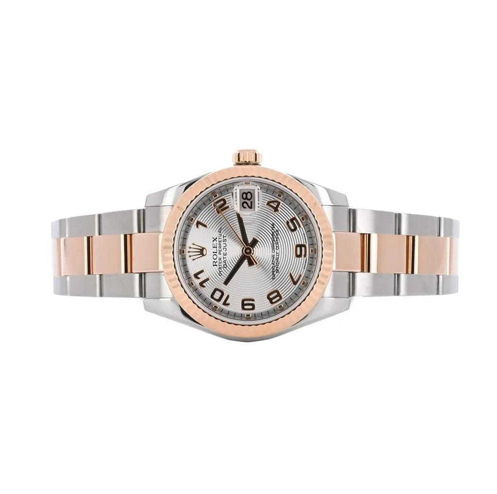 Rolex | 31mm Datejust, Silver Dial, Rose Gold & Steel Bracelet - 178241