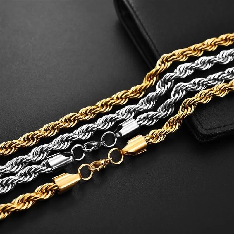 Rope Stainless Steel Chain Necklace