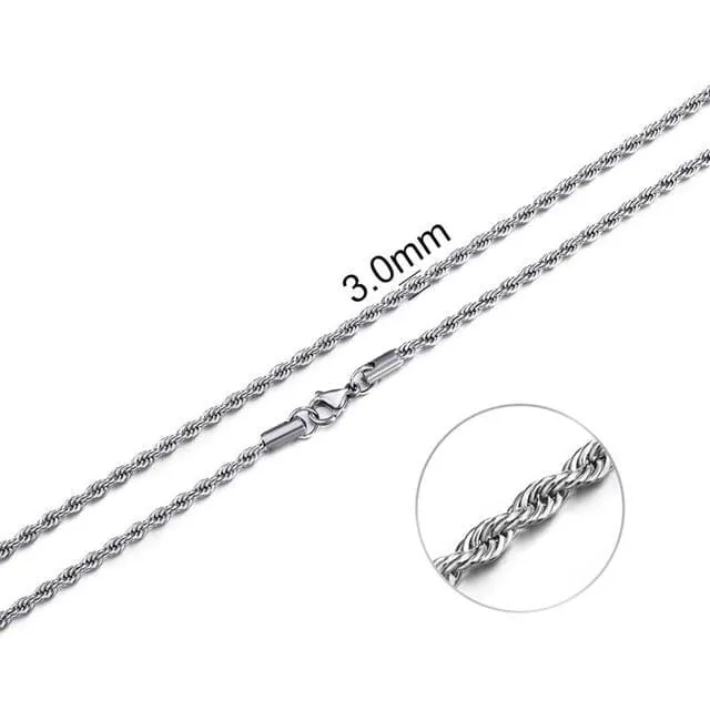 Rope Stainless Steel Chain Necklace