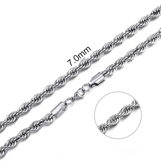 Rope Stainless Steel Chain Necklace