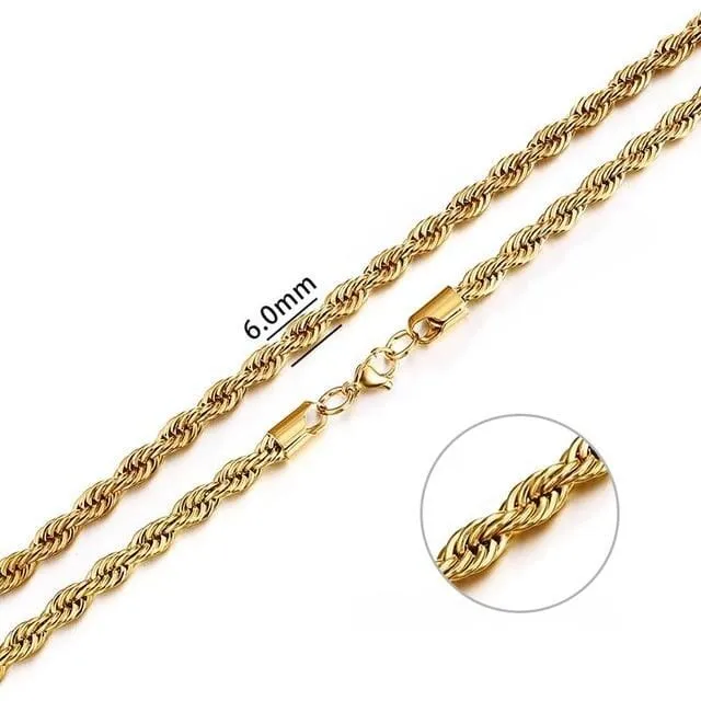 Rope Stainless Steel Chain Necklace