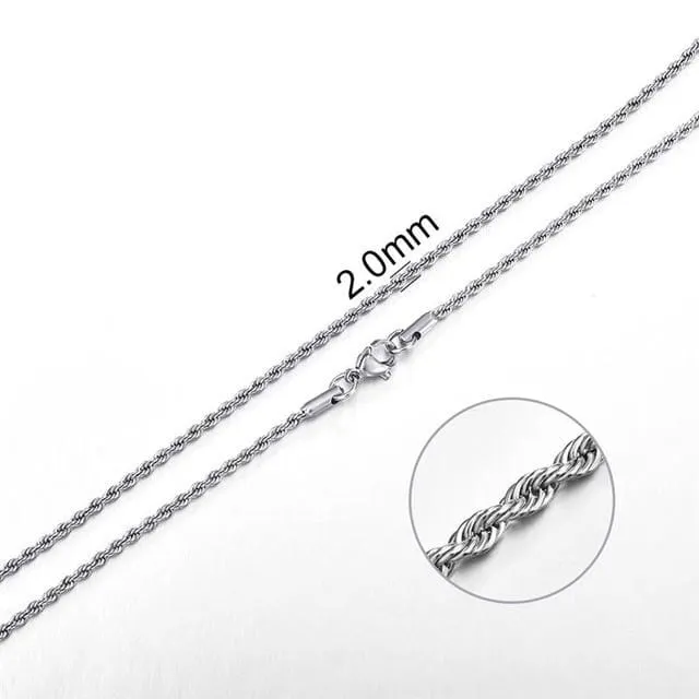 Rope Stainless Steel Chain Necklace