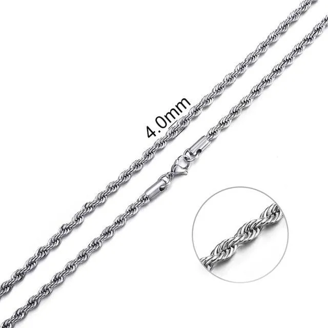 Rope Stainless Steel Chain Necklace