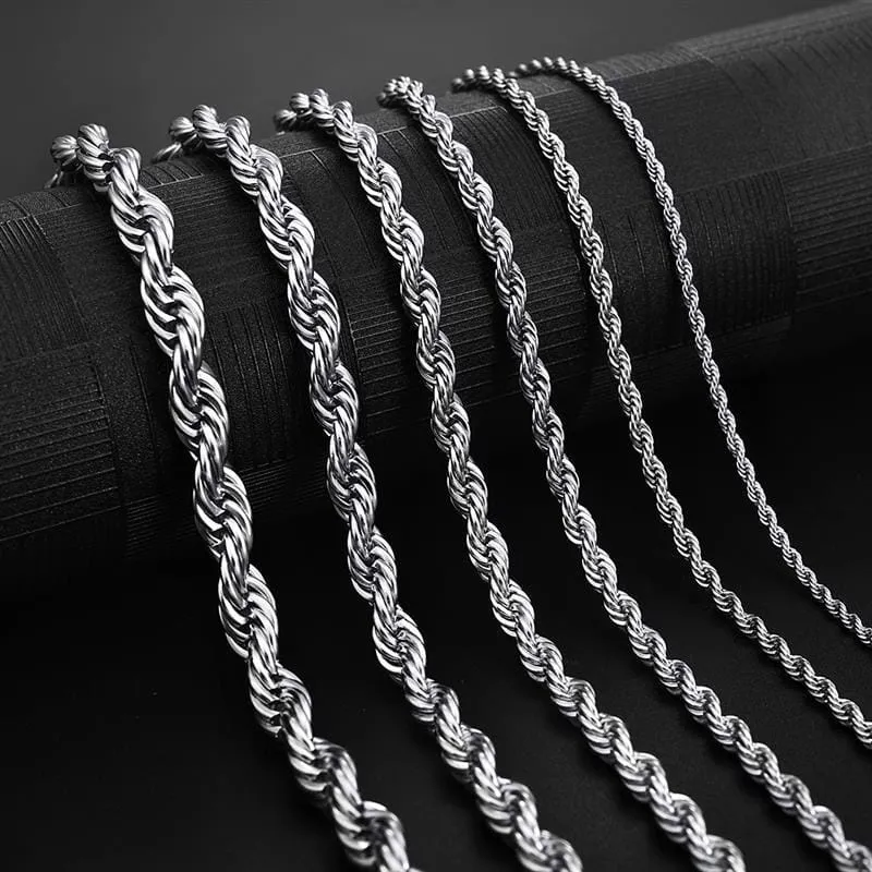 Rope Stainless Steel Chain Necklace