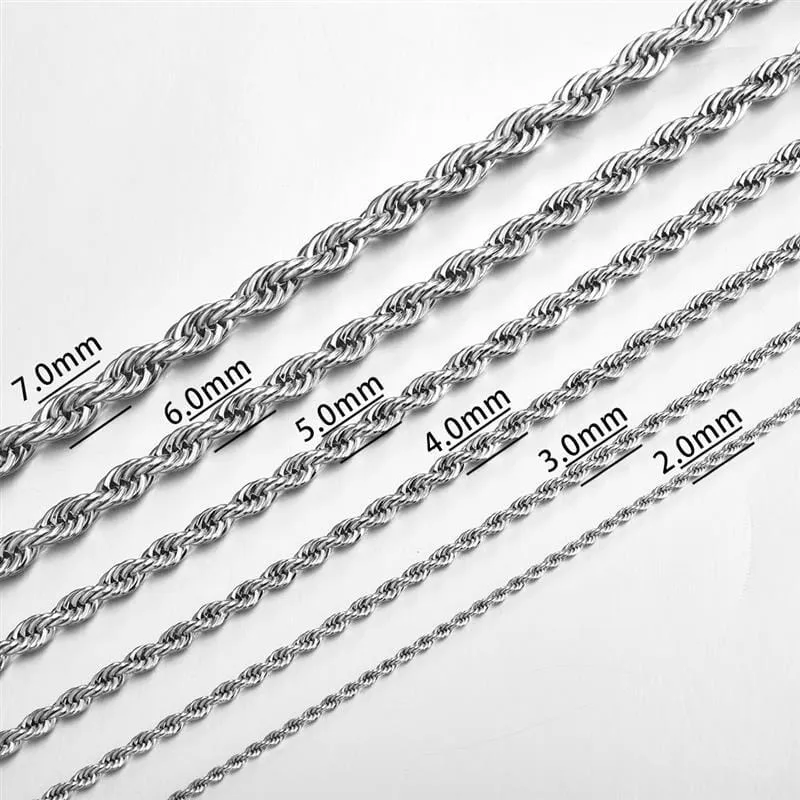 Rope Stainless Steel Chain Necklace