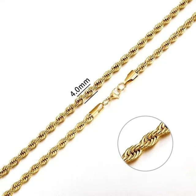 Rope Stainless Steel Chain Necklace